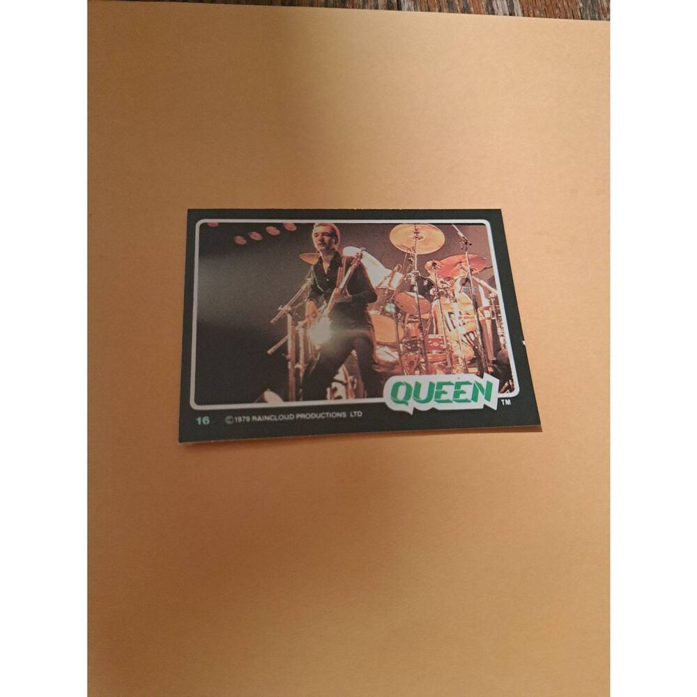 Vintage 1979 Rain Cloud Productions Queen Trading Card #16 Rock Band Memorabilia